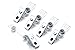 HOSL Waterproof Clear Plastic Vertical Name Tag Badge ID Card Holders + Metal Badge Holder Clips with PVC Straps (100 Pack)