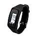 Perman Durable Digital LCD Pedometer Run Step Walking Distance Calorie Counter Watch Bracelet (Black )