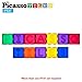 PicassoTiles PT27 Magnetic Building Blocks Alphabet Toy Set Magnet Tiles Construction Toys 3D Clear Color Stacking Block Toy STEM Playboard, Learning by Playing, Creativity Beyond Imagination