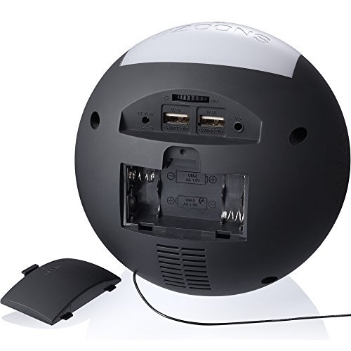 OnLyee Bluetooth Alarm Clock Radio, AM FM Radio, Digital LED, 7 Colored Night Light, AUX, Speaker, Dual USB Chargers, Dual Alarms - Kids Desk Kitchen Bedroom Heavy Sleepers