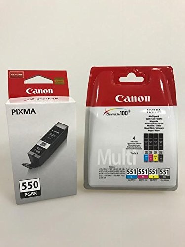4 x Original Ink Cartridges for Canon Pixma iP7250 / 8750 / iX6850 / MG 5450/5550 / 5650/6350 / 6450/6650 / 7150/7550 / MX725