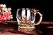 MOODUUTY Tea Cup, Mother's Day Gifts, Coffee Mug Cups, Glass Coffee Cups Tea Mugs Handmade Butterfly Rose,12 oz (Rose) Ideal for Friend Wedding Anniversary Birthday Presents