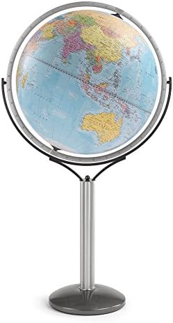 Zoffoli Globes USA Magellano Ocean Floor Globe in Light Blue Size: 51.5" H x 29.1" W x 29.1" D