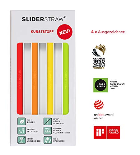 SLIDERSTRAW - Classico lang - NEU Patentiert: Reinigung ohne Bürste! wiederverwendbare Strohhalme/Mehrweg Trinkhalme für… – Bild 3