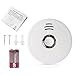 Smoke Alarms, Photoelectric Smoke Detector and Fire Alarm with Light Sound Warning 9V Battery (Included) Powered Fire Safety for Home Hotel School etc Passed UL Certification