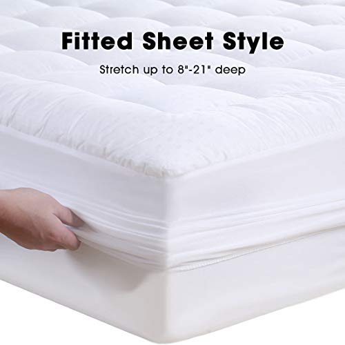 Balichun Full Size Mattress Pad Pillow Top Mattress Cover Cotton Top 8