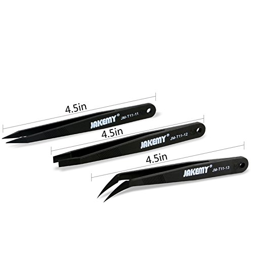 3 in 1 Static Tweezer Eyeglasses Mobile Phone Repair Tools Kit Tweezers Poly Carbon Fiber