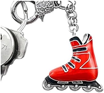 Detachable Red & Black Rollerblade Keychain