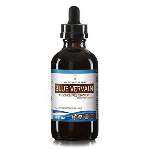 Blue Vervain Tincture Alcohol-Free Liquid Extract, Organic Blue Vervain (Verbena Hastata) Dried Herb (4 FL OZ) Blue Vervain Tincture Alcohol-Free Liquid Extract, Organic Blue Vervain (Verbena Hastata) Dried Herb (4 FL OZ)