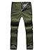 Men's Outdoor Windproof Waterproof Hiking Mountain Ski Pants, Soft Shell Fleece Lined Trousers#NK-801,Army Green,US S 32