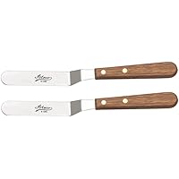 Ateco 1385 Spatula Icing Frosting Spreader Decorating Tool-Wood Handle, 2-Pack