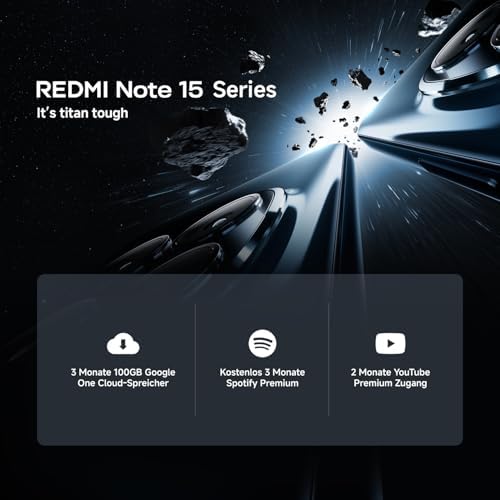 REDMI Note 15 Pro 5G Smartphone 8+256GB 6580mAh 200MP Kamera Schwarz