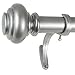 Decopolitan 278656836 1-Inch Urn Single Window Treatment Rod Set, 36 to 72-Inch, Antique Silver