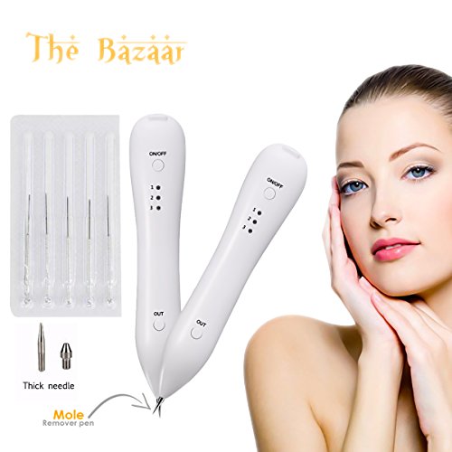 Mole Removal Pen, The Bazaar Portable USB Charging Tool, For Freckle Dark Spot Removal,