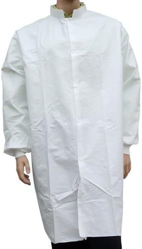 Microporous Frock with Front Snaps, Knit Wrist, & No Pockets, Large (30/CS, knit wrist, no pockets)