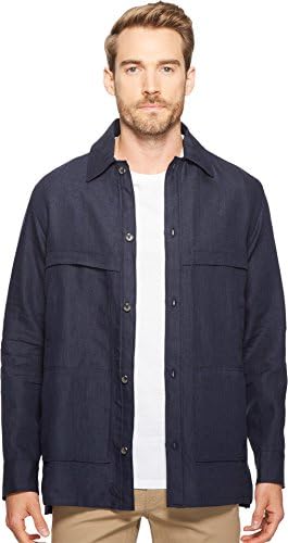 Exley NB  Men's Linen Overshirt Deep Atlantic Shirt