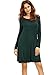 ROMWE Women's Crew Neck Long Sleeve Casual Loose Tshirt Dress Tunic Tops