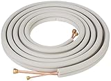 Senville 25 Ft. Copper Pipes for Mini Split Air Conditioner 1/2" & 1/4" White