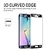 OZOP E-COMMERCE HD Samsung Galaxy S6 Edge Screen Protector, Full Screen Tempered Glass Screen Protector Film, Edge to Edge Protection Screen Cover Saver Guard for 3D 9H Hardness (Black19)