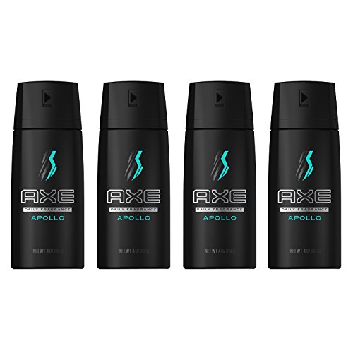 AXE Apollo Body Spray Deodorant for Long-Lasting Odor Protection, Sage & Cedarwood Deodorant for Men Formulated Without Aluminum 4oz 4 Count