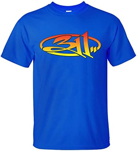 Top Band 311 Band Logo Colorful Soft Cotton Short Sleeve Men's T-Shirt blue S