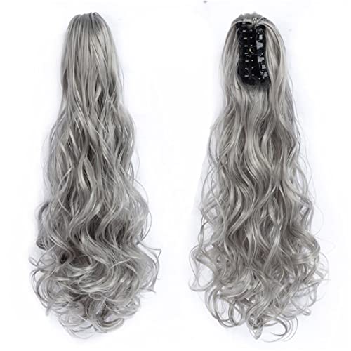 22 Inch Long Wavy Hair Ponytail Synthetic Wrap On