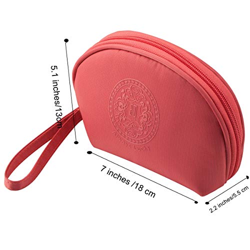 EN'DA Small Makeup Bags for Purse Travel Makeup Pouch Mini Cute Cosmetic Bag for Women Girls (Watermelon red) 2 EN'DA Small Makeup Bags for Purse Travel Makeup Pouch Mini Cute Cosmetic Bag for Women Girls (Watermelon red)