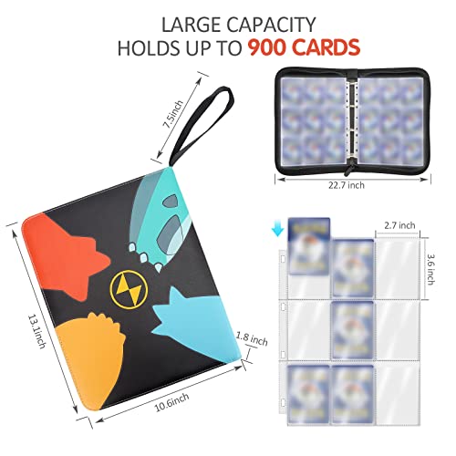 BRGHOMEL Trading Card Binder with Sleeves, Card Collector’s Album
