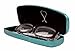 Mermaid Blue Small Premium Fashion Women's Hard Eyeglasses Case By Spunky Soul | Bonus Cleaning Cloth