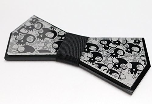 Cute Gothic skull pattern custom design acrylic bow tie necktie