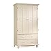 Sauder Harbor View Armoire, Antiqued White finish