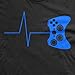 Heartbeat of a Gamer Tshirt Funny Gaming Video Game Shirt, X-Large Navy