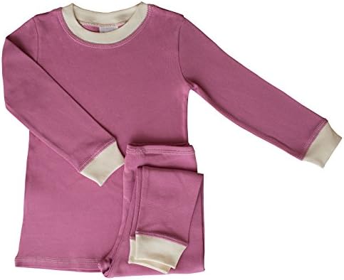 CastleWare Baby Cotton Rib Knit Pajama Sets (4, Rose Pink)