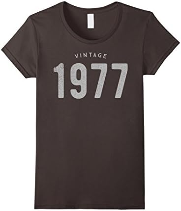 Women's 40th Birthday Gift - Vintage 1977 T-Shirt for Men &amp; Women Small Asphalt
