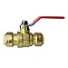 PROCURU 4-Pack 3/4-Inch PushFit Forged Brass Ball Valve, Push-to-Connect Full Port, Heavy Duty Valve for Copper, PEX, CPVC, Certified Safe (8X8314-4P)