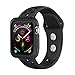 qiongen Compatible Apple Watch Band 40mm 44mm with Case, Shock-Proof and Shatter-Resistant Protective Case with Silicone Sport Band, Compatible iWatch Band Series 4