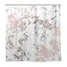 ALAZA Pink Gold Marble Shower Curtain Waterproof Polyester Bath Curtian with Hooks 72x72 Inch
