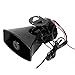 AUXMART 100W 12V Car Siren Horn 7 Tone Sound Car Siren Vehicle Horn with Mic PA Speaker