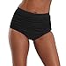Sociala Women's Retro High Waisted Bikini Bottom Ruched Swim Short Swimsuit