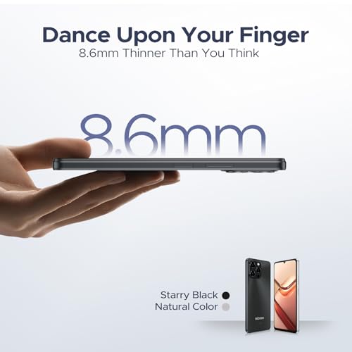 DOOGEESmart Note 58 Mobile Phones Android 16 Smartphone, 6.75" HD+ 90Hz Display, 6250mAh Android Phones, 32GB(8GB RAM)+128GB+2TB SIM Free Mobile Phone, Face ID, Widevine L1, 5G WiFi/Dual SIM/NFC/OTG