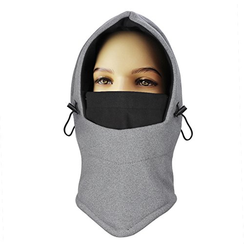 UPC 636655384099, ONEDONE Balaclava Hat Double Layers Full Face Mask Winter Wind Stopper Face Mask For Outdoor Ski Bike Sports(grey+black)