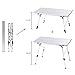 CampLand Aluminum Height Adjustable Folding Table Camping Outdoor Lightweight for Camping, Beach, Backyards, BBQ, Party and Picnic