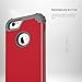 MAXCURY Case for iPhone 6, iPhone 6s Case, 3 in 1 Shockproof Slim Hybrid Hard PC Soft Silicone Rugged Rubber Bumper Full Body Protective Case Cover for iPhone 6/6S (4.7 inch) (Red Dark Grey)