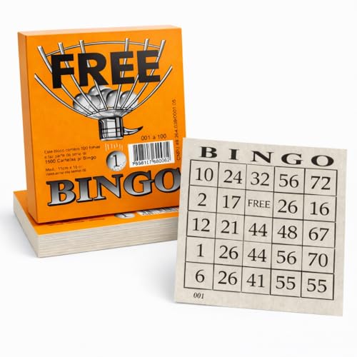 Mega Bloco Bingo Laranja 100 Folhas 1500 Combinações para Jogos | Premium