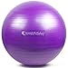 SmarterLife Workout Exercise Ball for Fitness, Yoga, Balance, Stability, or Birthing, Great as Yoga Ball Chair for Office or Exercise Gym Equipment for Home, Non-Slip Design (55 cm, Purple)