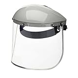 Sellstrom Face Shield S30110 Advantage Series, Safety Mask for Men Women, Clear Aluminum Polycarbonate, Rachet Headgear, Lightweight Comfort, ANSI Z87