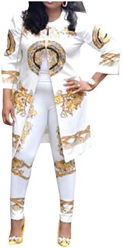 Highisa Women's Floral Print Open Front Blazer OL Office 2 Piece Sets