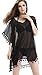 MOONCOLOUR Women's Stylish Chiffon Tassel Swimsuit Bikini Summer Beach Cover up Black