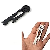 Doinshop New Useful Outdoor Stainless Skull EDC Survival Pocket Tool Key Ring Opener