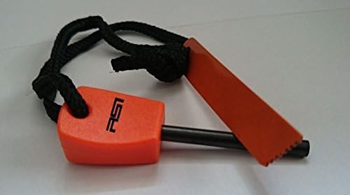 RSI Survival Tool Magnesium Flint Fire Starter Lighter Kit for Outdoor using HUI-62716 1.4-inch (Multicolour)